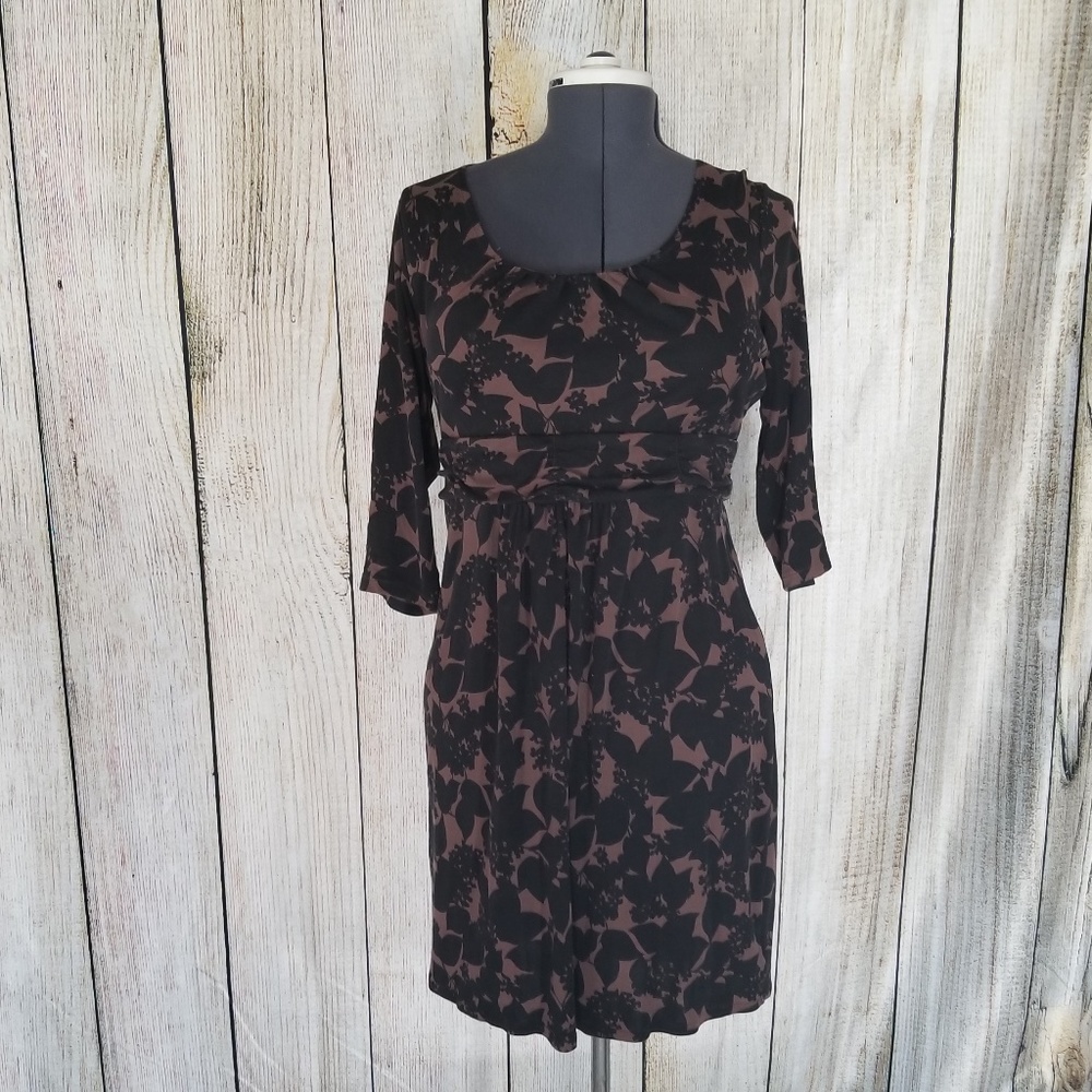 Boden WH 276 Brown & Black Dress sz 12L